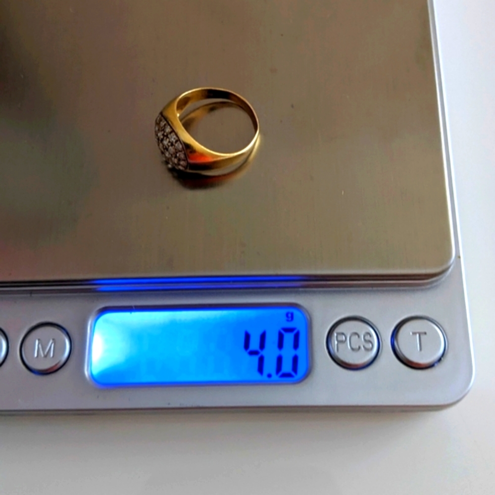 18K💛GOLD PAVE DIAMOND DOME RING - Picture 8 of 8
